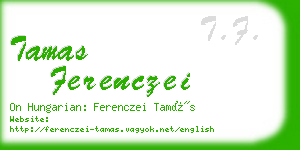 tamas ferenczei business card